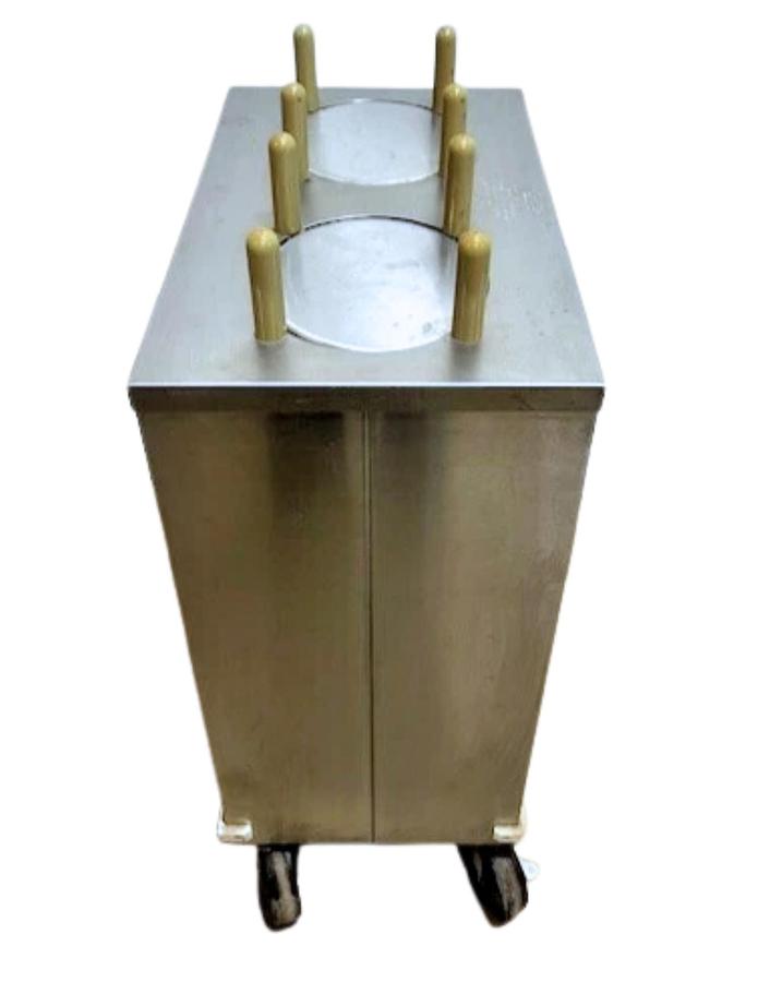 Used Tableware Model: 2CP-MC-7 - 7" Plate Dual Holder Dispenser Carrier Cart on Castors