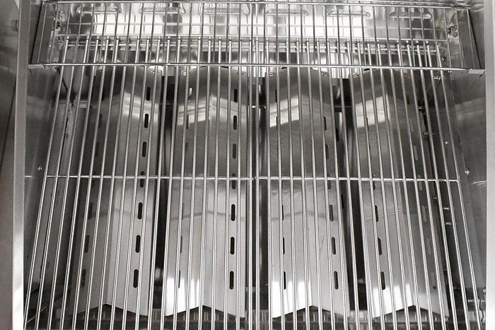 Stainless Steel Propane Outdoor BBQ Grill, 6 Burners, 96000BTU, Top And Side Shelf, 1 Roll Dome