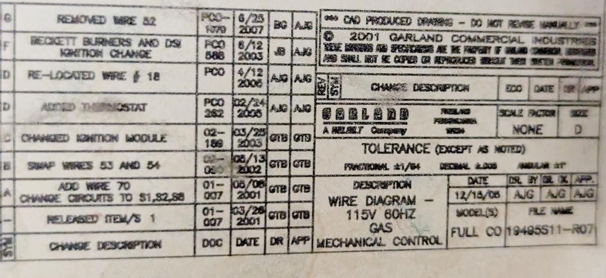 Used Garland - US RANGE DOUBLE DECK GAS CONVECTION OVEN - FULL SIZE