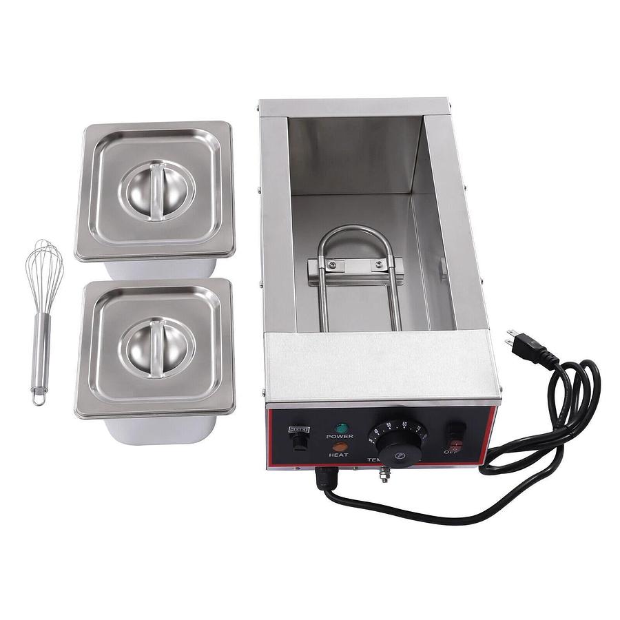 Used 3L Commercial Electric Chocolate Tempering Machine Melter Maker W/ 2 Melting Pot