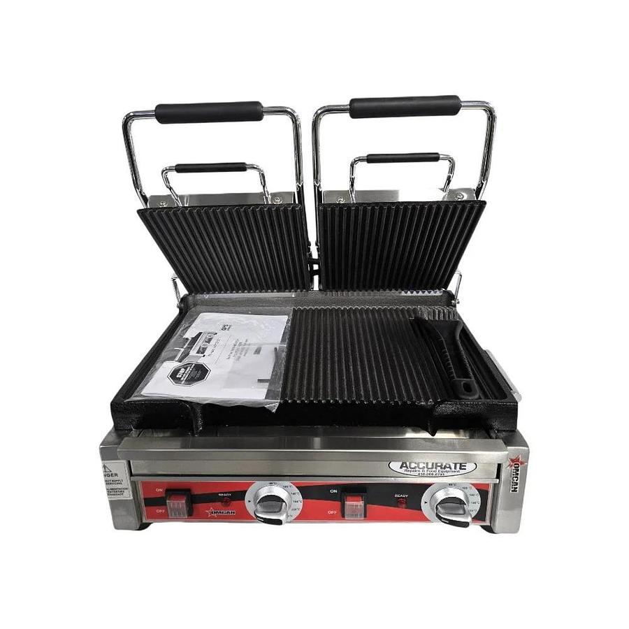 Used Omcan 19937 Double Panini Grill - WARRANTY