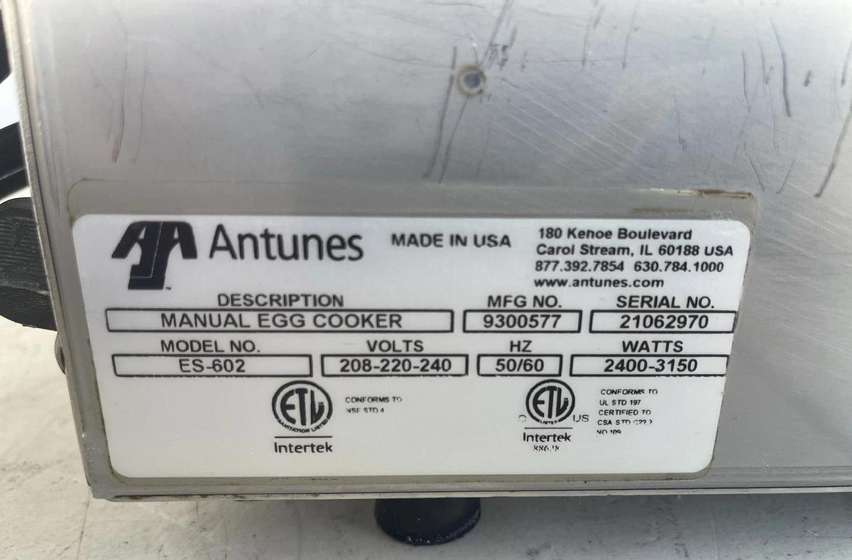 Used Antunes - ES-602 208V Egg Station with 2 Rings 