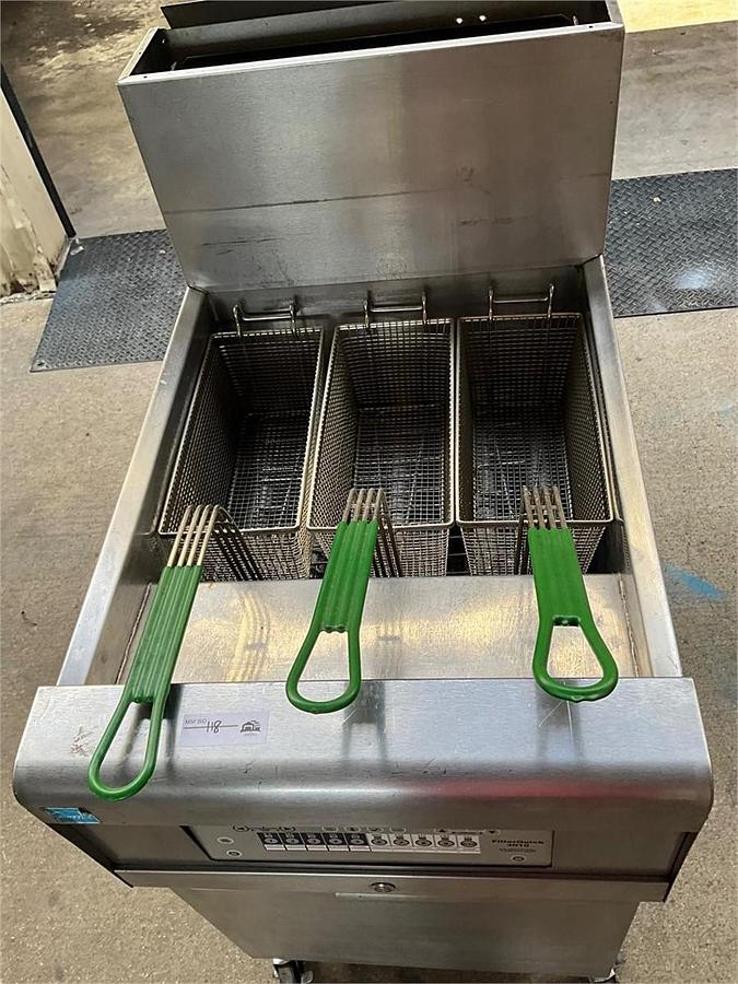 Used Frymaster gas fryer with filtration systems