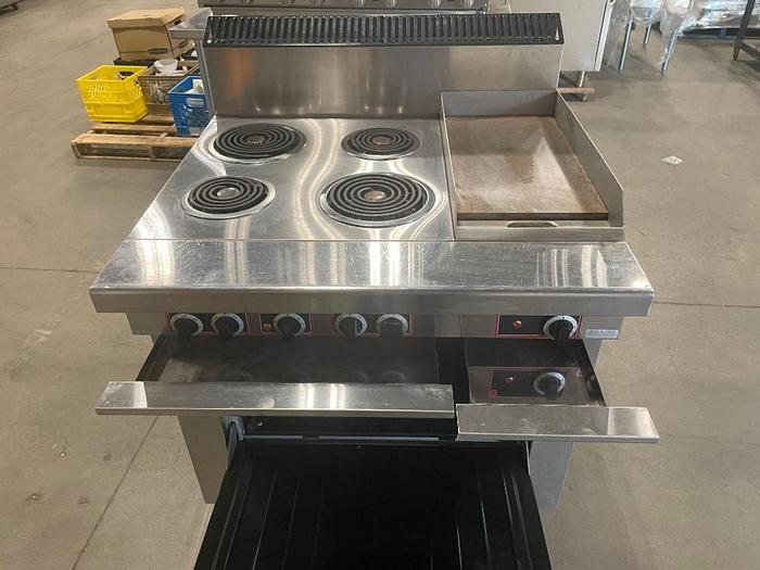 Refurbished Lot 126 GARLAND S686-12R ELECTRIC 4-BURNER RANGE WITH 12" GRIDDLE AND OVEN