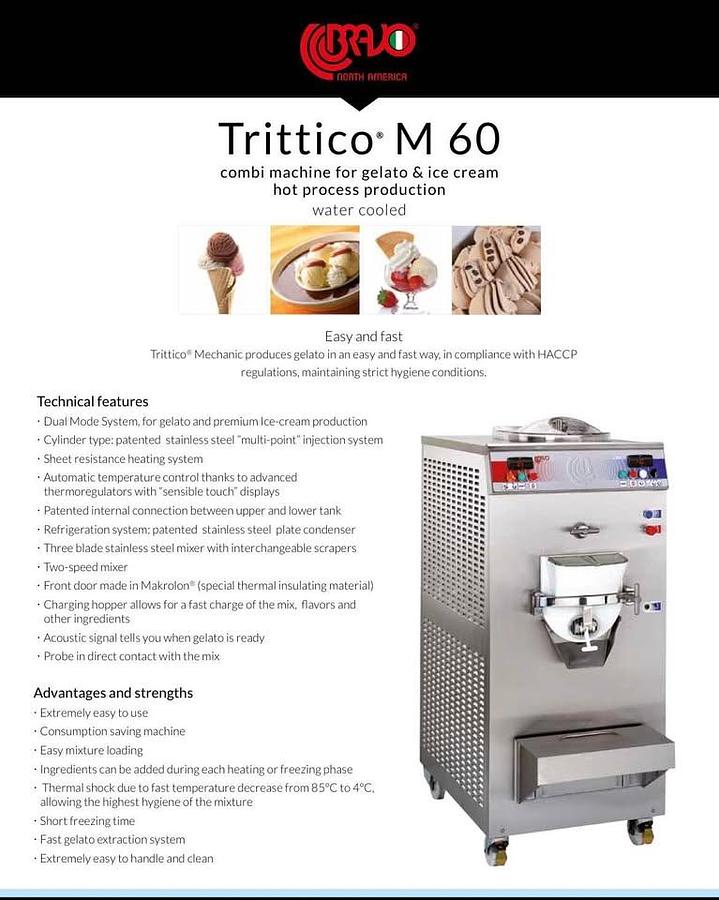 Used Used Brava Trittico 60 Gelato Ice Cream Combo Maker Made in Italy - 4 AVAILABLE