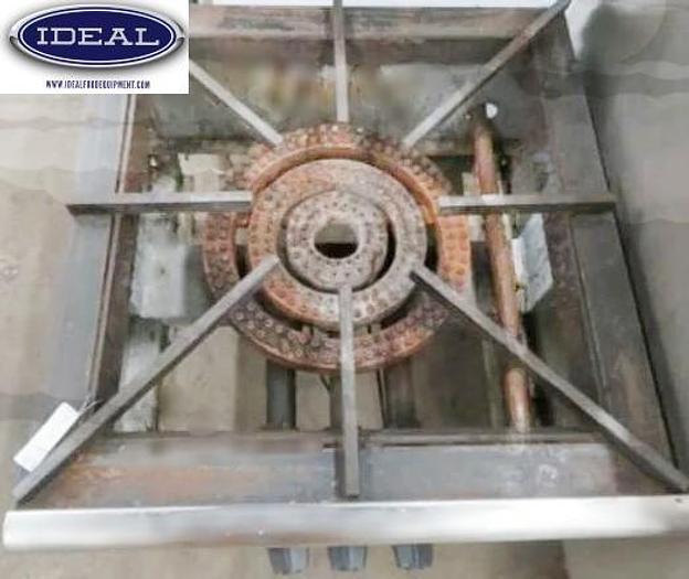Used Single Burner 2' x 2' gas stock pot burner