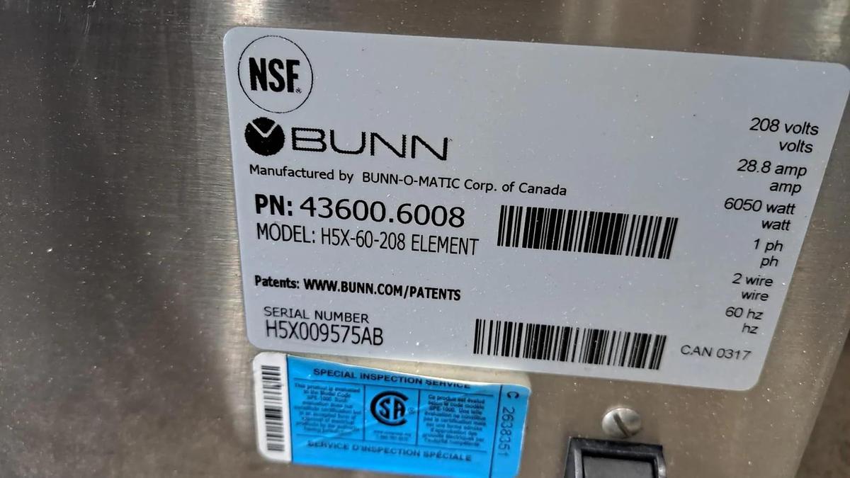 Refurbished Bunn H5X-60-208 Hot Water Dispenser