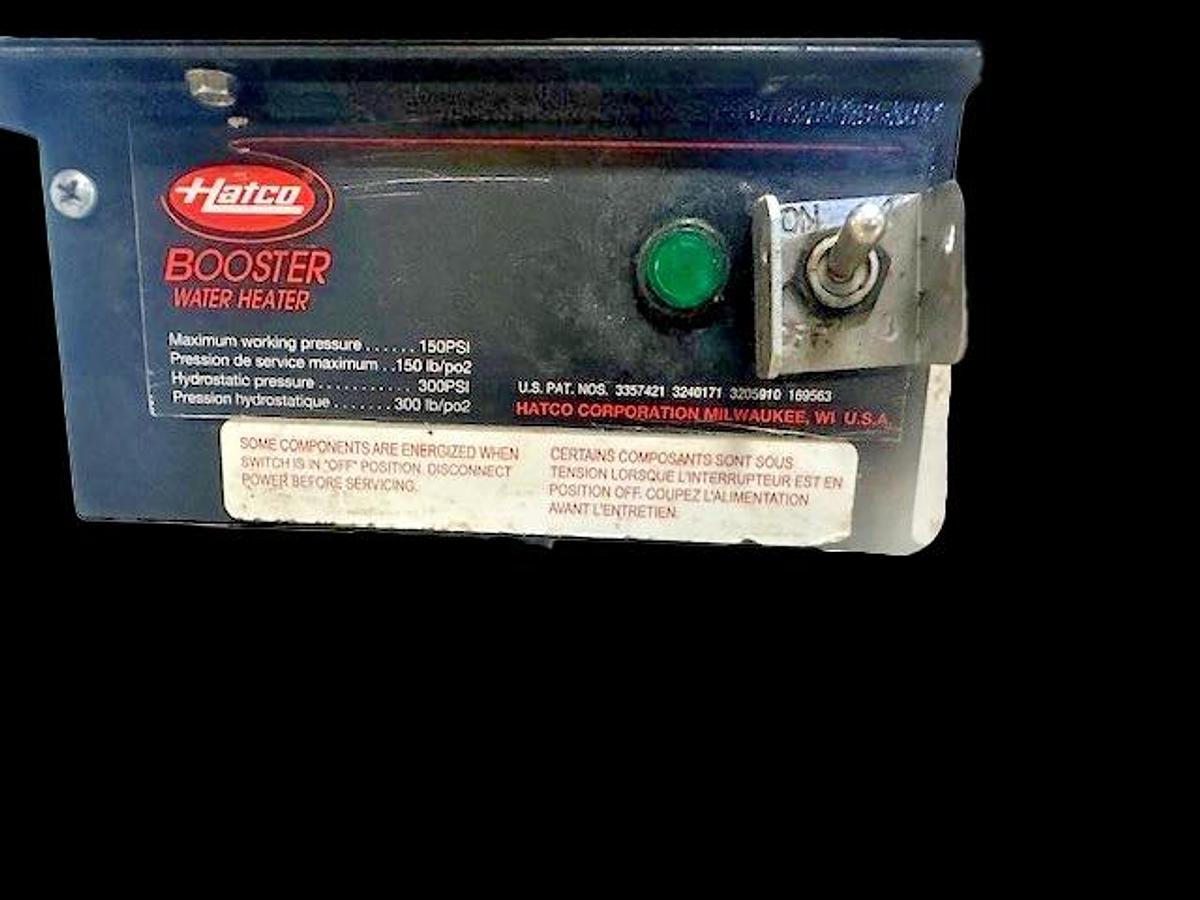 Used HATCO C-9" COMMERCIAL ELECTRIC 6 GAL DUALPHASE WATER BOOSTER HEATER, 9KW, 480 V