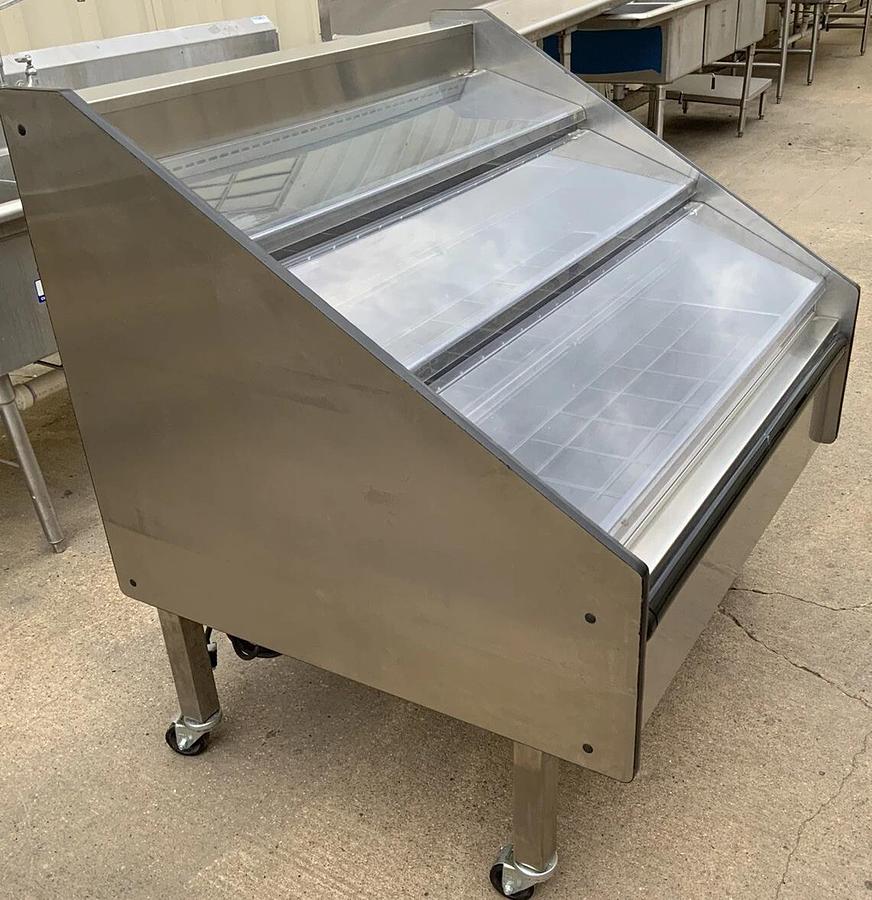 Used Custom Deli 3-tier heated holding cabinet tortilla food warmer merchandiser