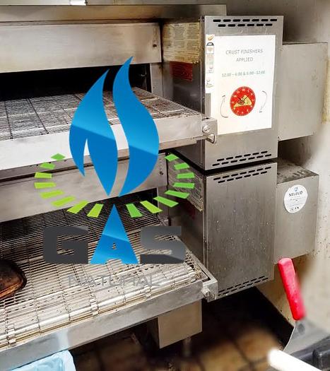 Used Middleby Marshal PS570 Gas double stacked conveyor pizza ovens