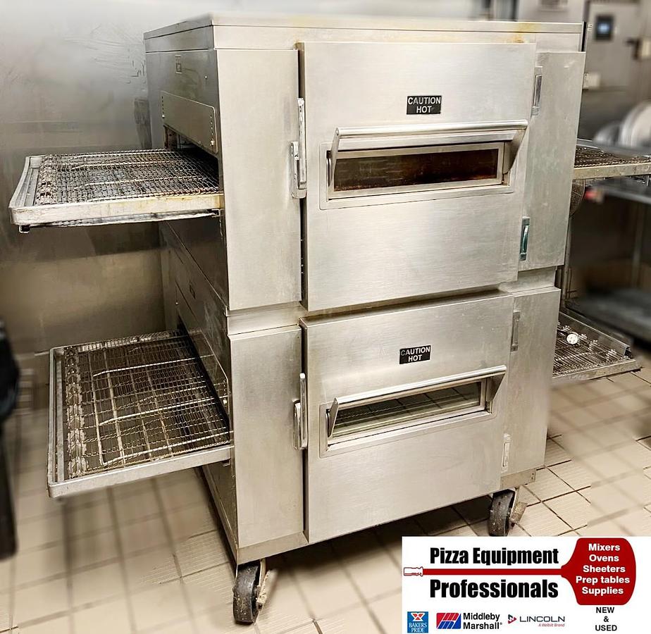 Used Lincoln impinger 1450 double stack pizza ovens