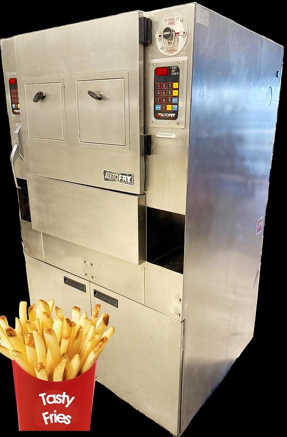 Used AutoFry MTI-40E -  6.0 Gallon Double Basket Mobile Automatic Ventless Fryer 240v/3p