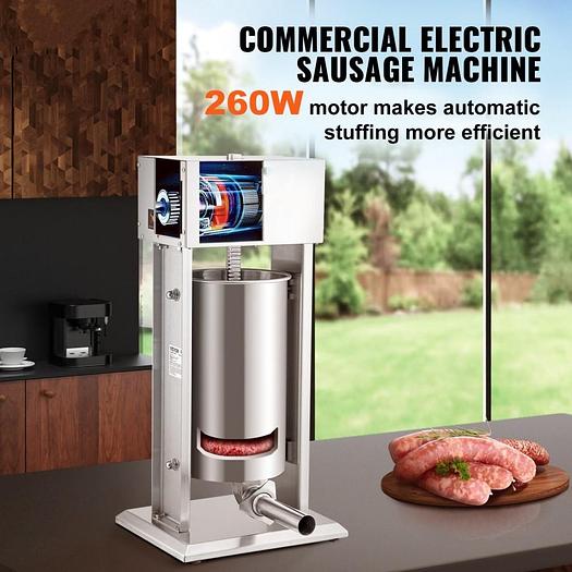 Electric Sausage Stuffer 15L Variable Speed Sausage Maker Stainless Steel * HAS FOOT PEDAL
