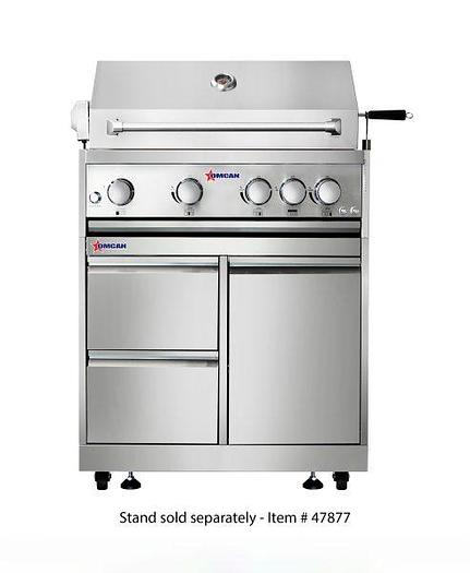 30″ BBQ Grill Propane Gas 5 Burners 58,000 BTU with Rotisserie Kit, Warming Rack, LED Light