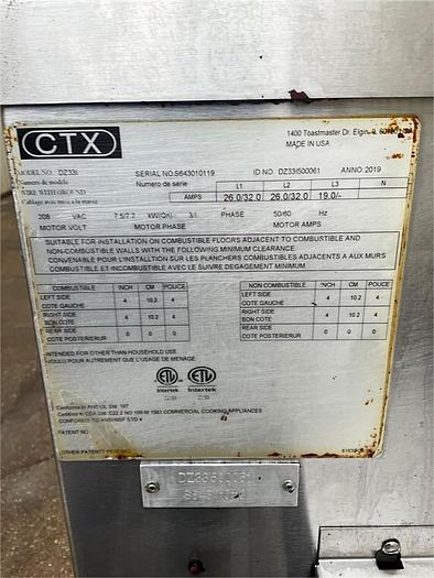 Used 2019 CTX conveyor oven Model DZ331