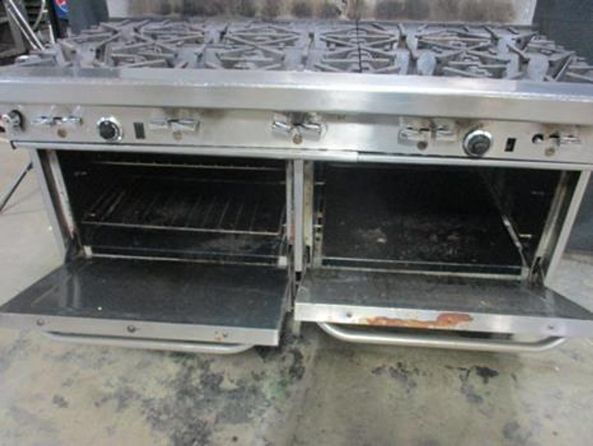 Used Southbend 60in 10 Burner Range With Double Oven On Casters