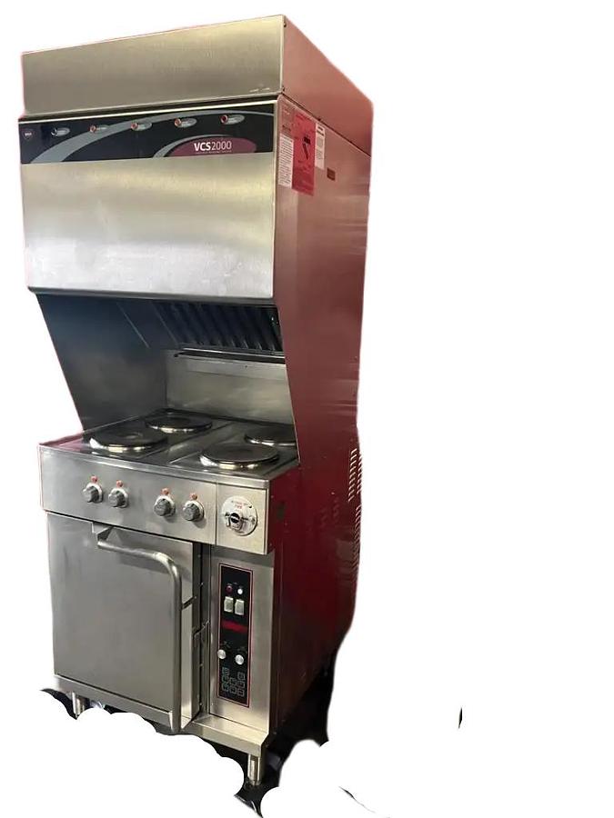 Used Wells wvoc-4hf ventless 4 burner electric stove and oven