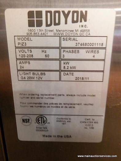 Used DOYON PIZ3 JET AIR TRIPLE DECK PIZZA OVEN