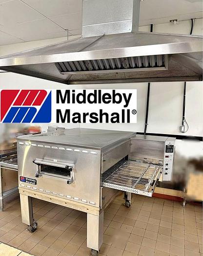 Refurbished Middleby Marshall electric converyor pizza oven - like new - c/w vent hood  -SEE VIDEO