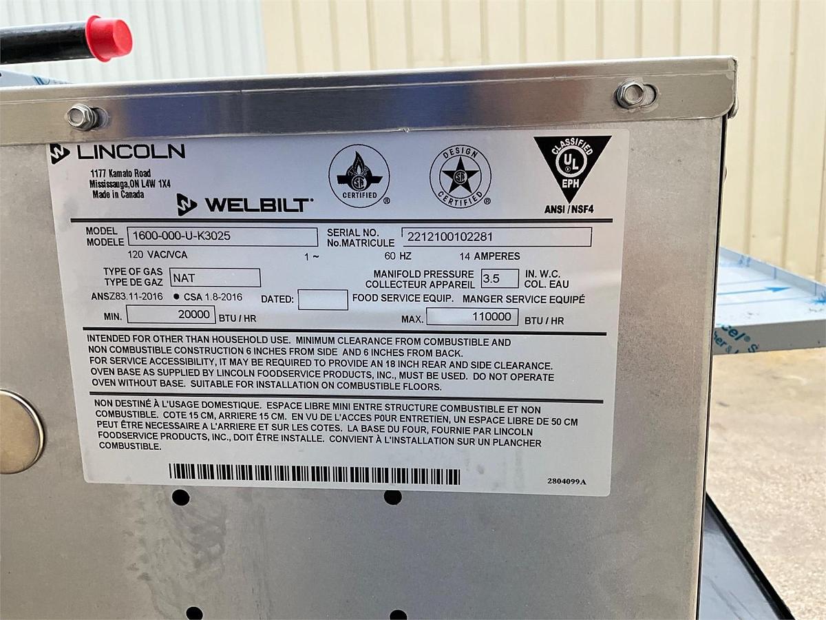 Used 2 stack Lincoln Impinger gas 1600 conveyor oven - NEAR NEW CONDITION