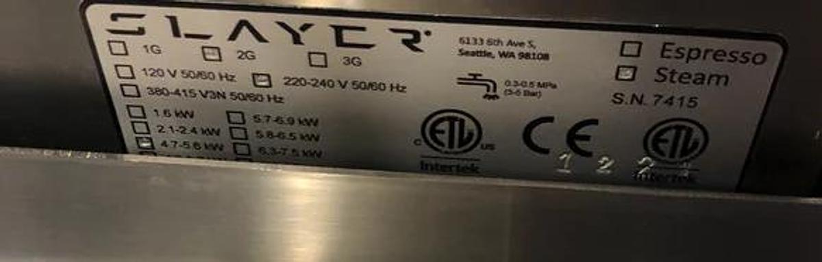 Used Slayer Steam LP Two Group Coffee Machine - WARRANTY