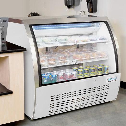 47" wide curved glass refrigerated Deli Case - 3 colors
