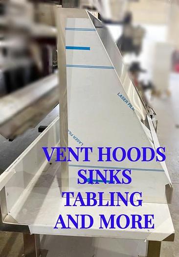 Stainless steel fabrication - vent hoods - tables - sinks - shelving etc.