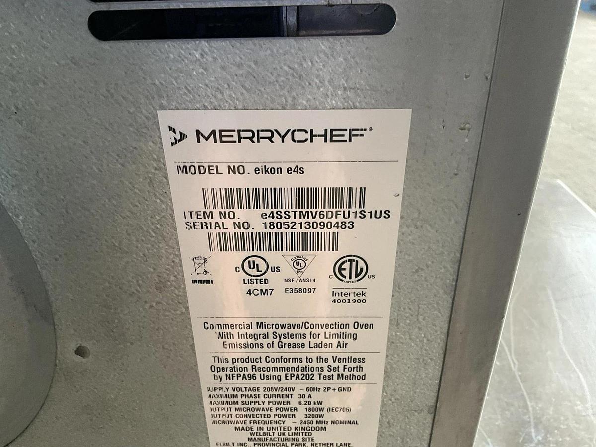 Used 2018 Merrychef e4s High speed convection microwave oven eikon E4S Merry Chef