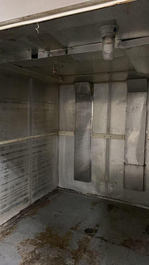 Used LUCKS DR 1/8 STAINLESS STEEL 2 DOOR 80"W X 104"D X 93"H COMMERCIAL ROLL IN BAKERS PROOFER