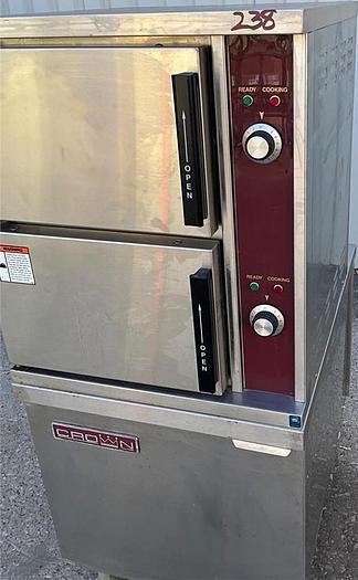 Refurbished Crown Steam DCX-2-24 24" (2) Compartment Direct Steam Convection Steamer