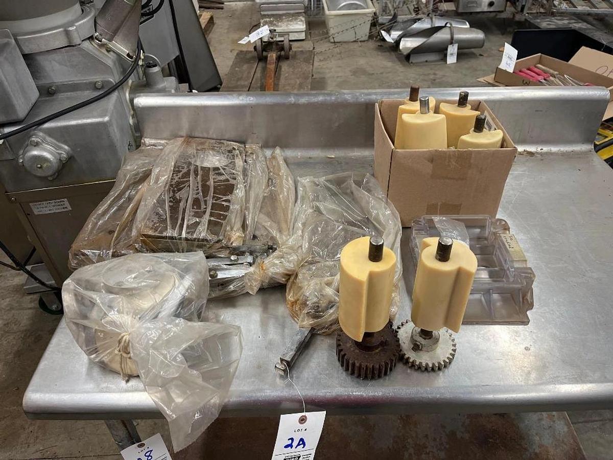 Used Hollymatic Super 54 patty machine with mold plates and accessories