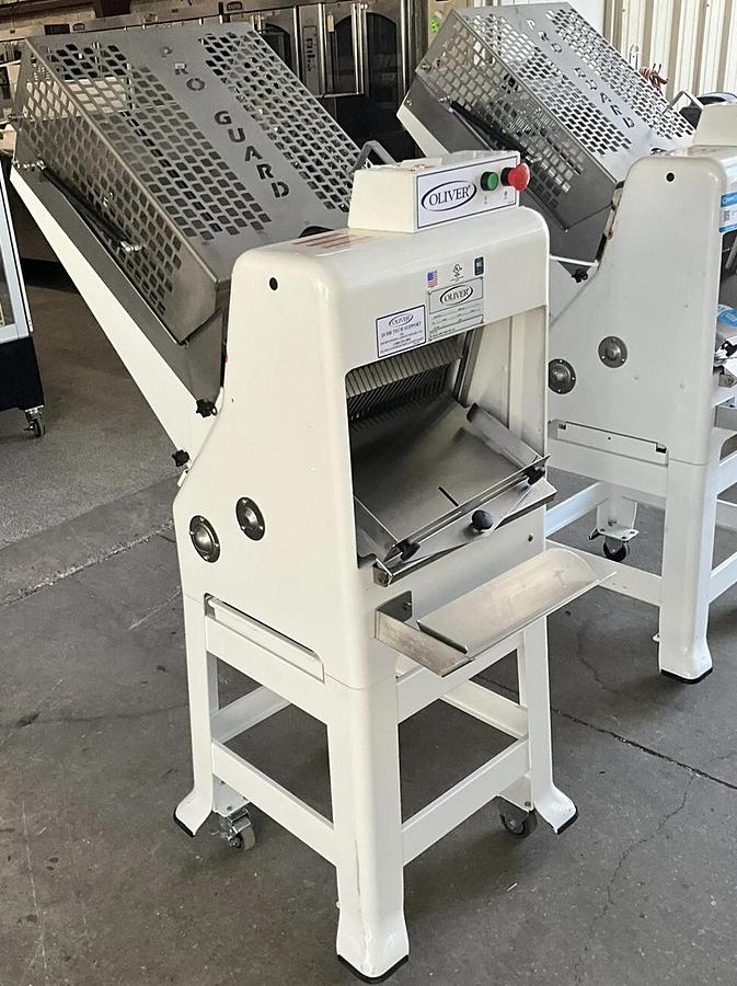 Used 2019 Oliver Gravity Feed Bakery Bread Slicer 797-32NC w/ Pro Guard Artisan Bread
