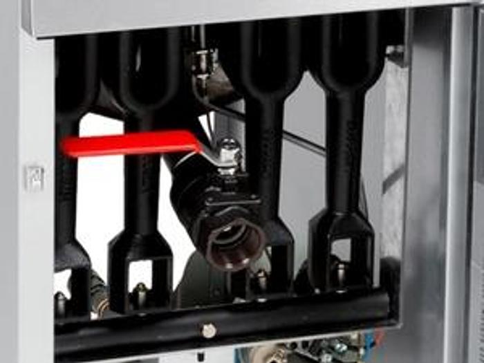 Natural or Liquid Propane 50 lb. Stainless Steel Floor Fryer - 120,000 BTU