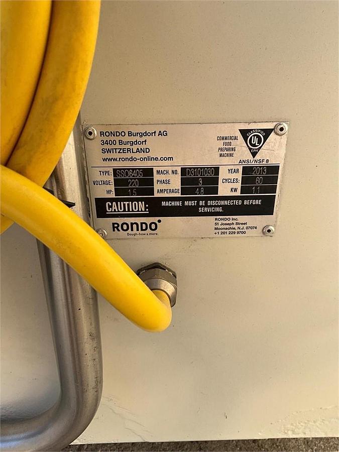 Used Rondo dough sheeter