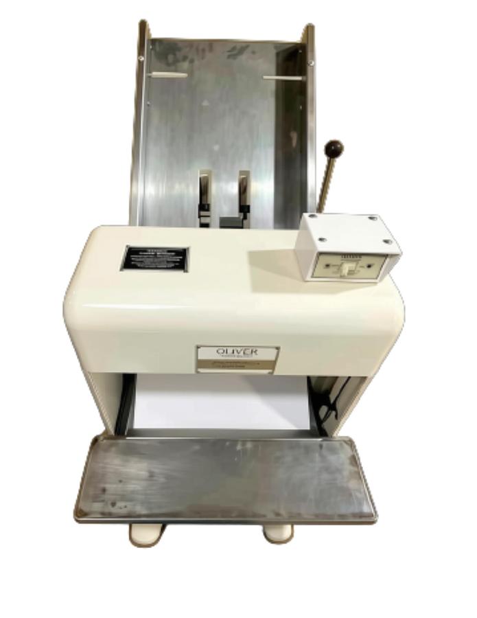 Used Oliver 797-32NC 1/2" Commercial Bread Slicer on Castors 120V