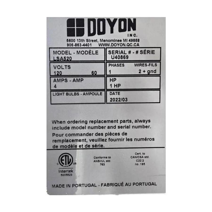 Used Doyon LSA520 Reversable Countertop Dough Sheeter - 20 x 78 Inch