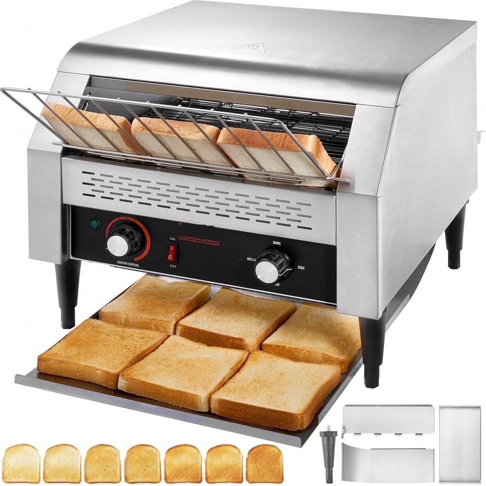 Used Commercial Conveyor Toaster, 450 Slices/Hour Conveyor Belt Toaster