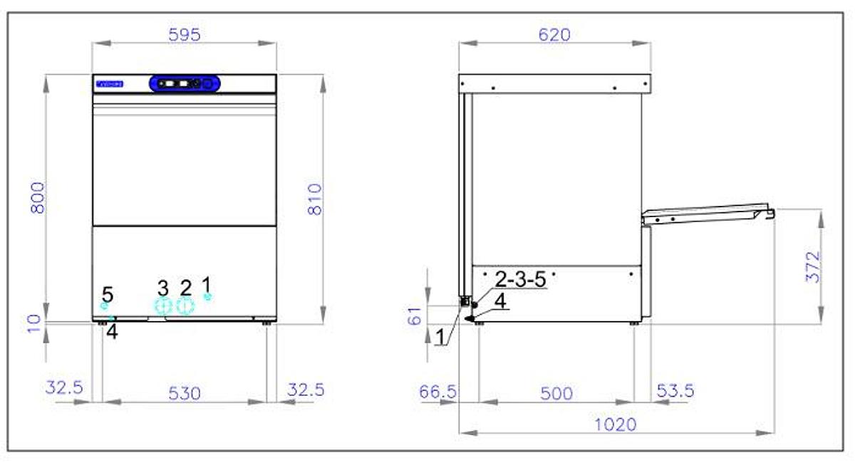 Mach High Temp Undercounter Dishwasher