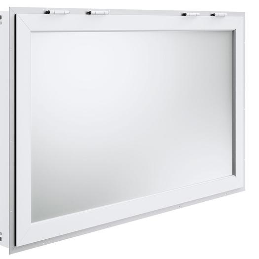 Concession Window 53"x33", Aluminum Alloy Food Truck Service Window with 4 Horizontal Sliding Windows & Awning Door & Drag Hook