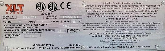 Refurbished Double stacked conveyor pizza ovens - XLT DXLT=3240-TS