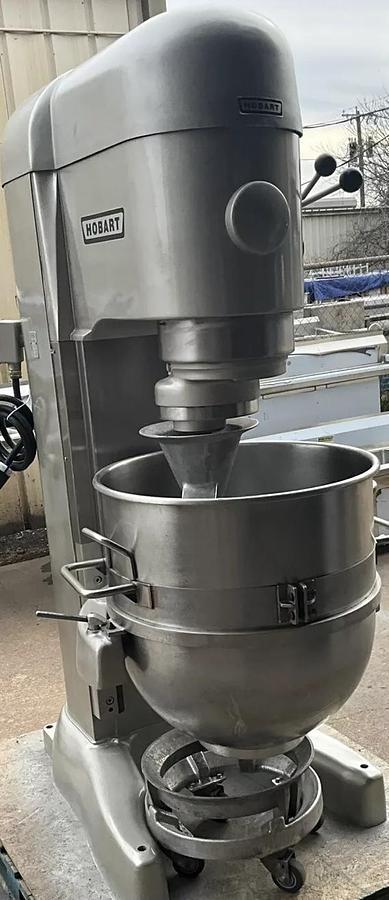 Used Hobart 140qt Dough mixer V1401 Pizza Bakery Planetary Floor Mixer Bowl hook