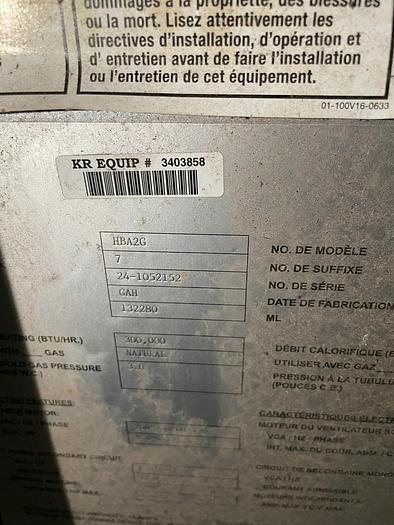 Refurbished Double Rack Gas Oven | Hobart | Model # HBA2G