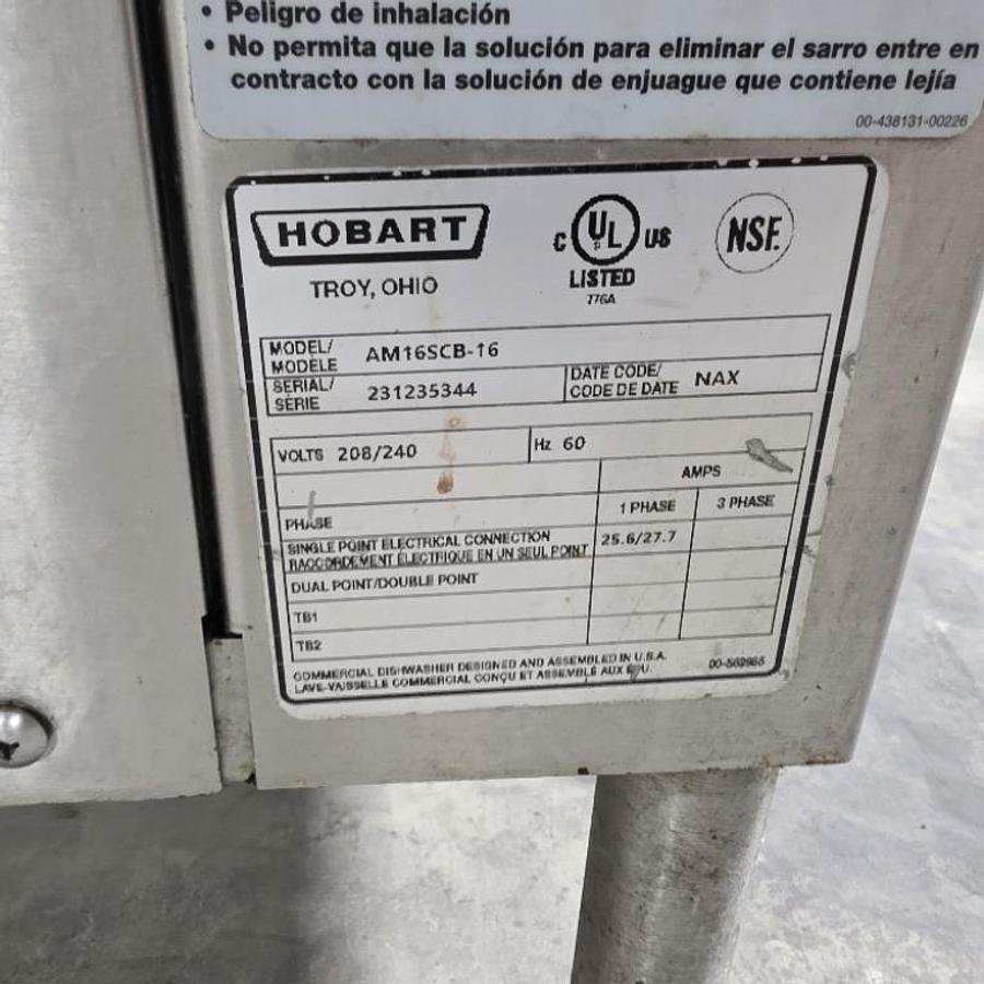 Used Hobart Commercial Washer AM16SCB-16