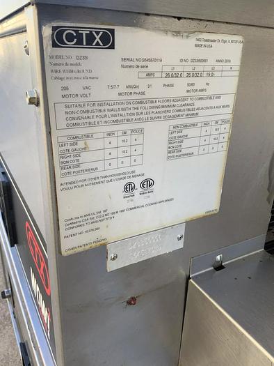 Refurbished 2019 CTX Middleby Marshall DZ33I Infrared Radiant conveyor pizza oven 3 stack