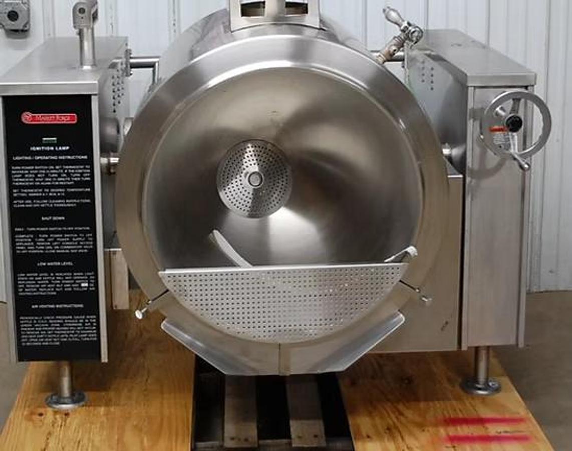 Used Market Forge FT-40GL Natural Gas 40 Gallon Steam Jacketed Tilt Soup Ket