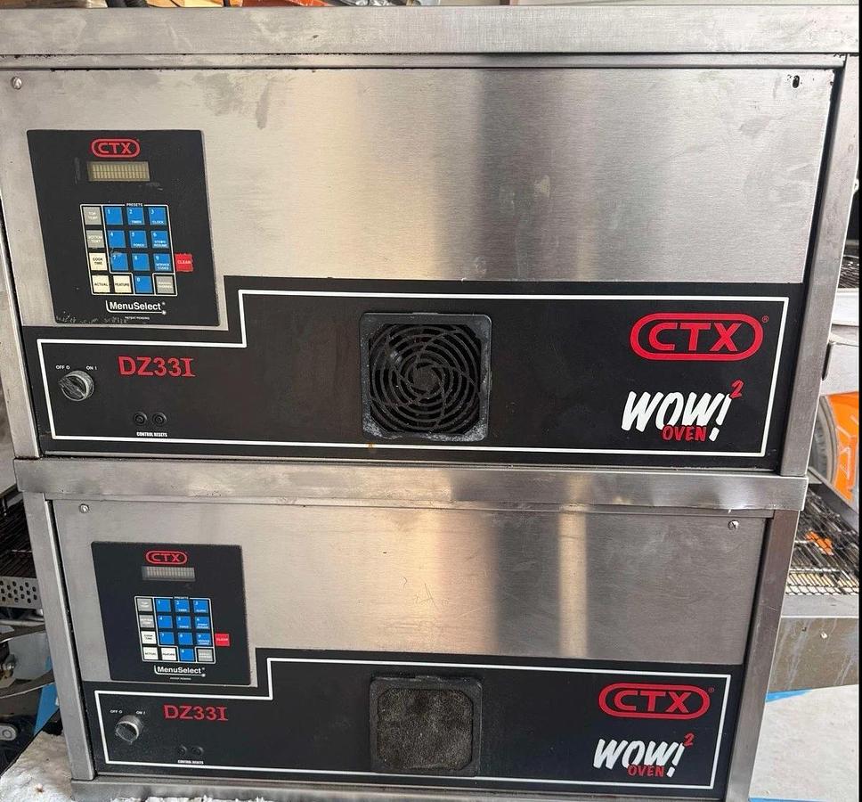 Used Middleby Marshall CTX DZ33I Infrared Radiant conveyor Electric pizza oven.