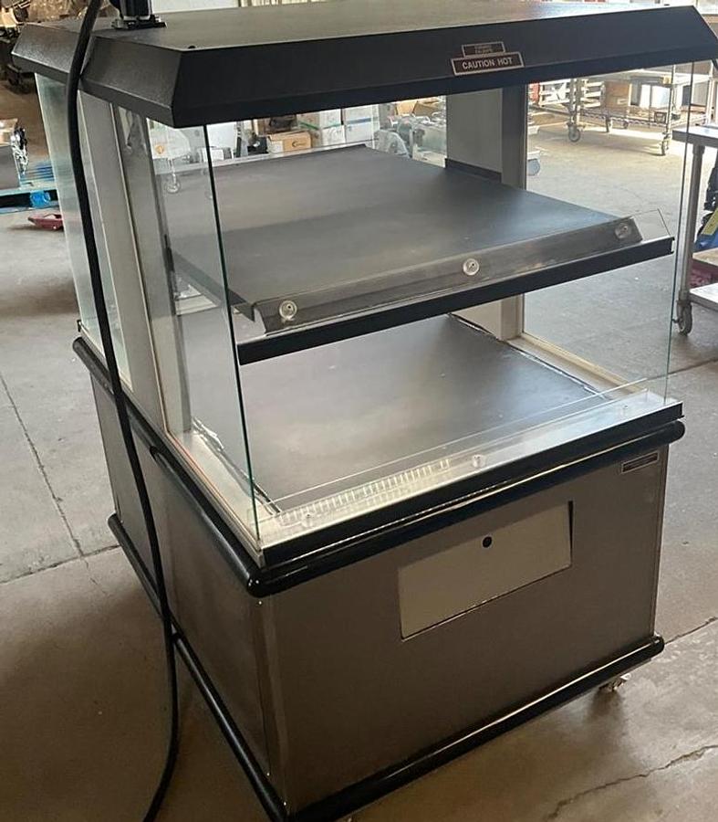 Used Custom deli 2 tier food warmer heated cabinet