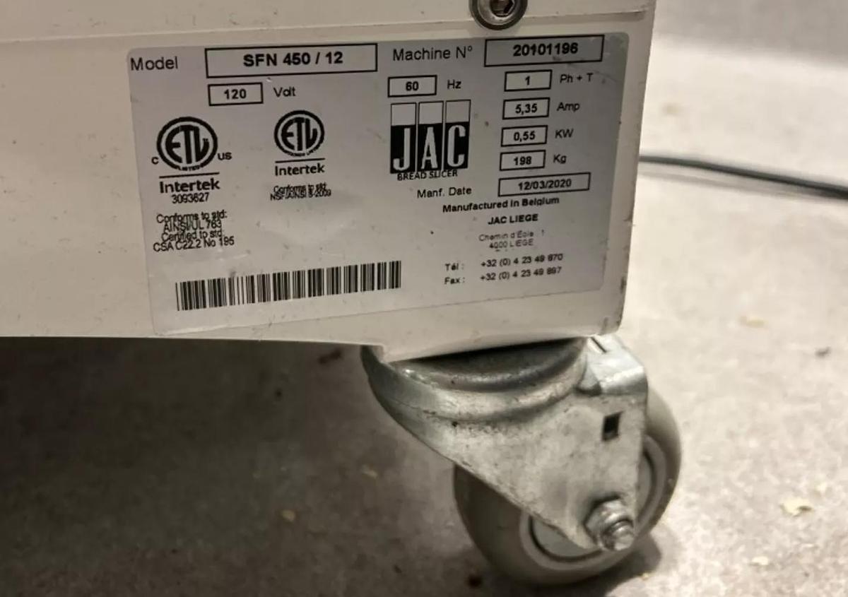 Used 2020 JAC SFN 450 SELF SERVE BREAD SLICER