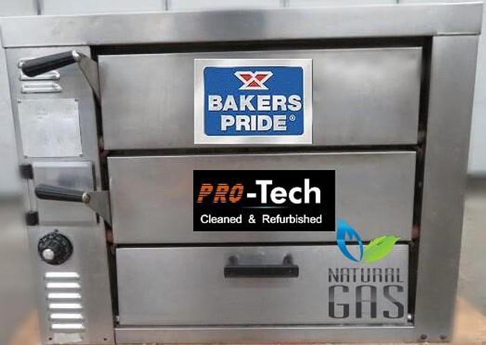 Refurbished Bakers Pride GP-51 Countertop Pizza Oven - Double Deck, Natural Gas - small foot print