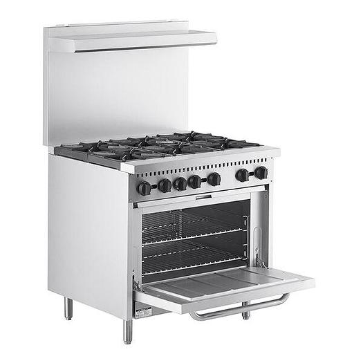 Natural Gas or Propane 6 Burner 36" Range with Standard Oven - 210,000 BTU